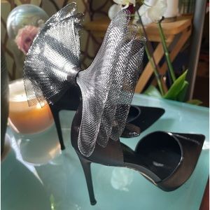 Silky Pointed Toe Bow Stiletto Heel Pumps